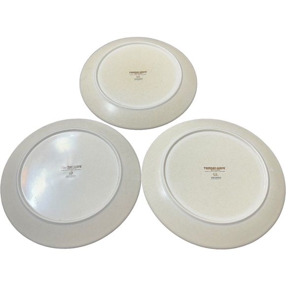 Set Of 3 Lenox Temper-Ware Percussion 10 1/2" Dinner Plate, Oven to Table, 1970s - Picture 15 of 16
